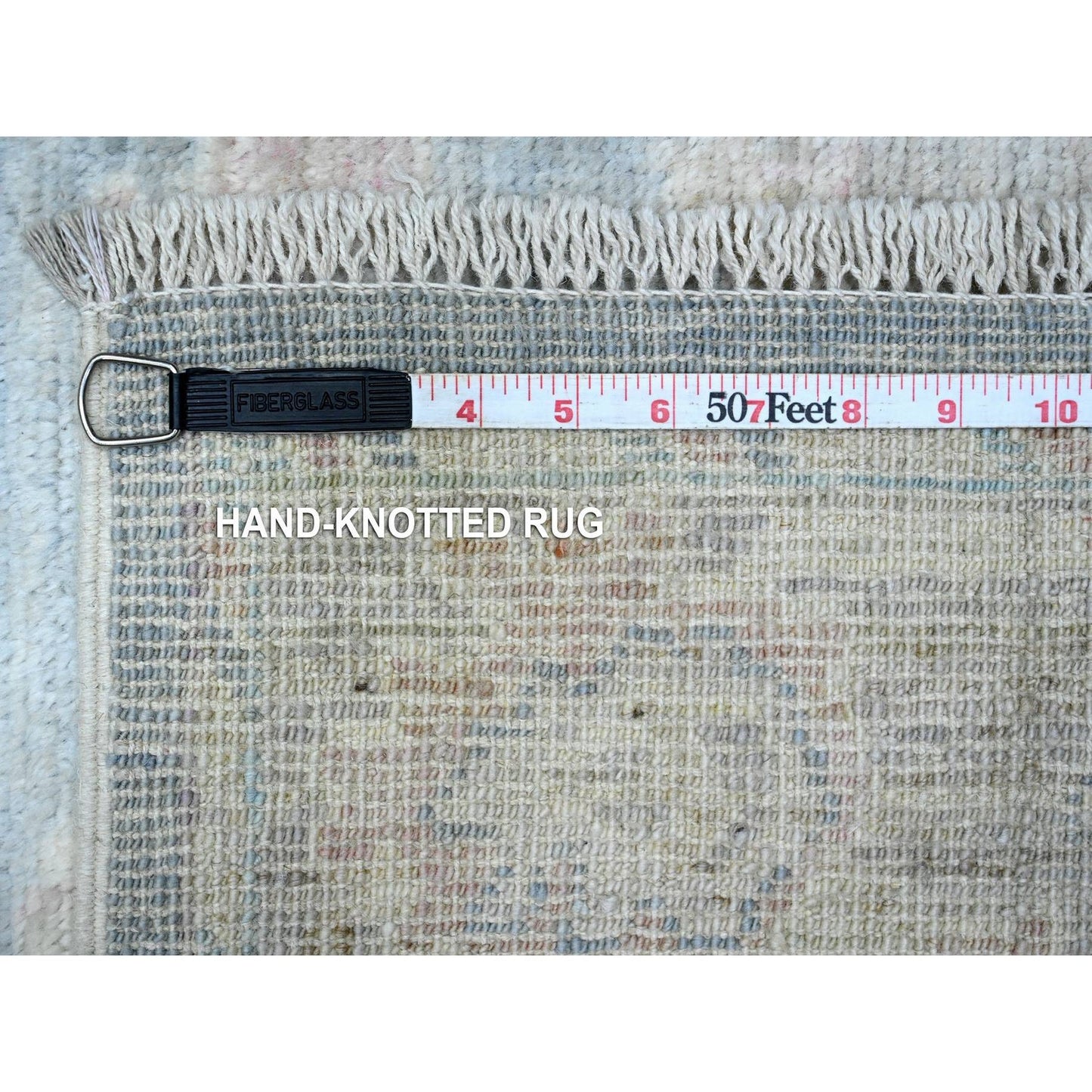 2'10"X16' Ruddy Blue Angora Oushak Hand Knotted Xl Runner Oriental Rug