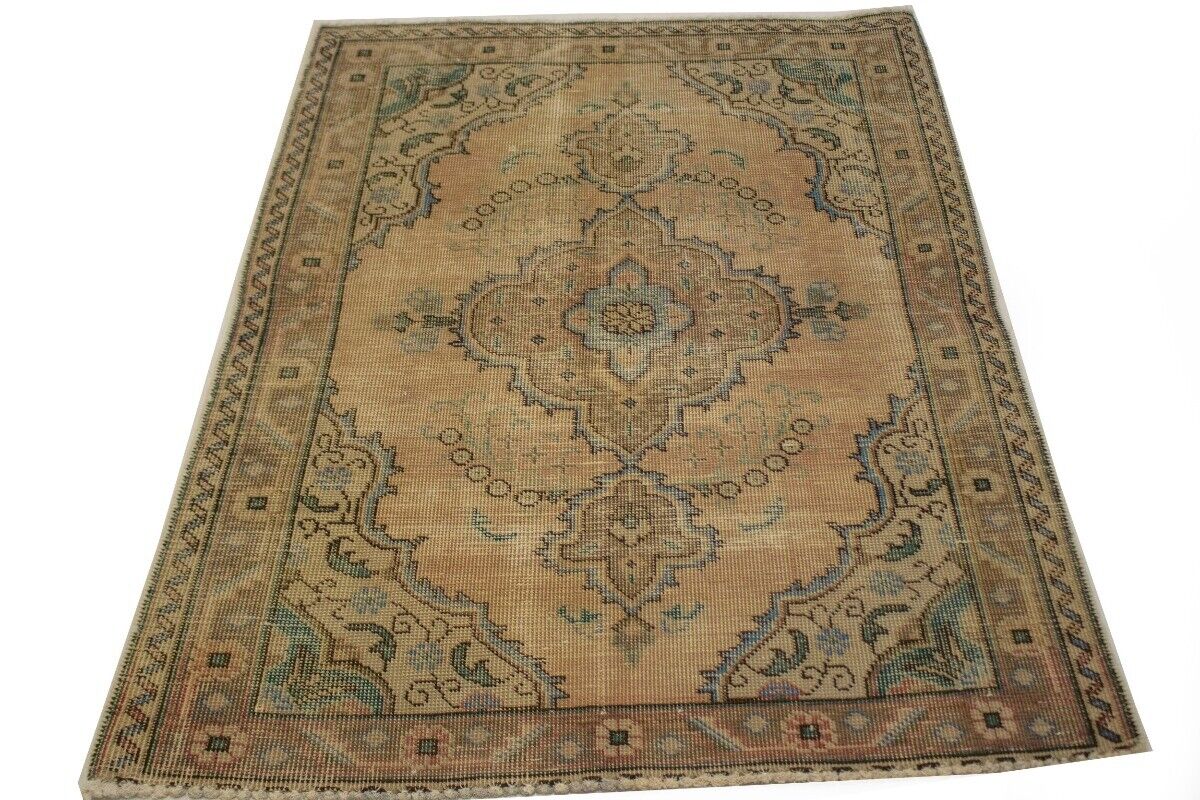 Antique Vintage Oriental Rug Peach Muted