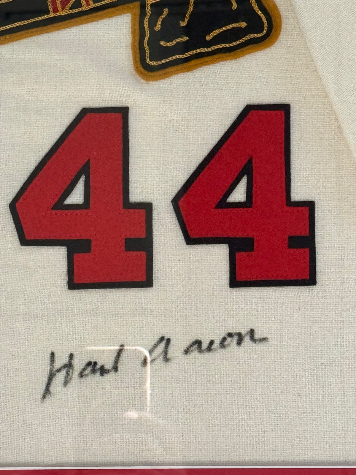 Hank Aaron Autographed Milwaukee Braves Mitchell
