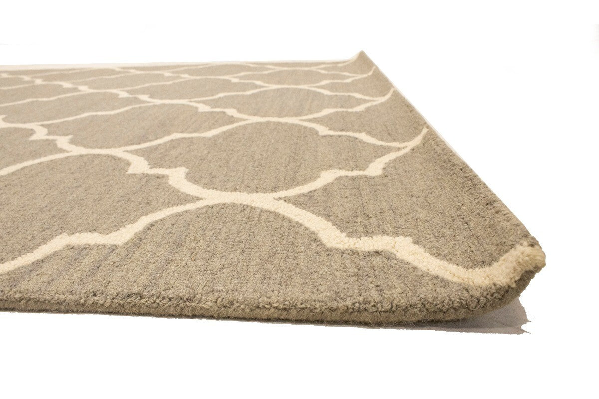 5X8 Ft Hand-Tufted Modern Rug Pastel Brown