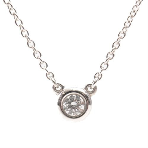Tiffany & Co. By The Yard Diamond Necklace 0.10Ct Sv925 Silver