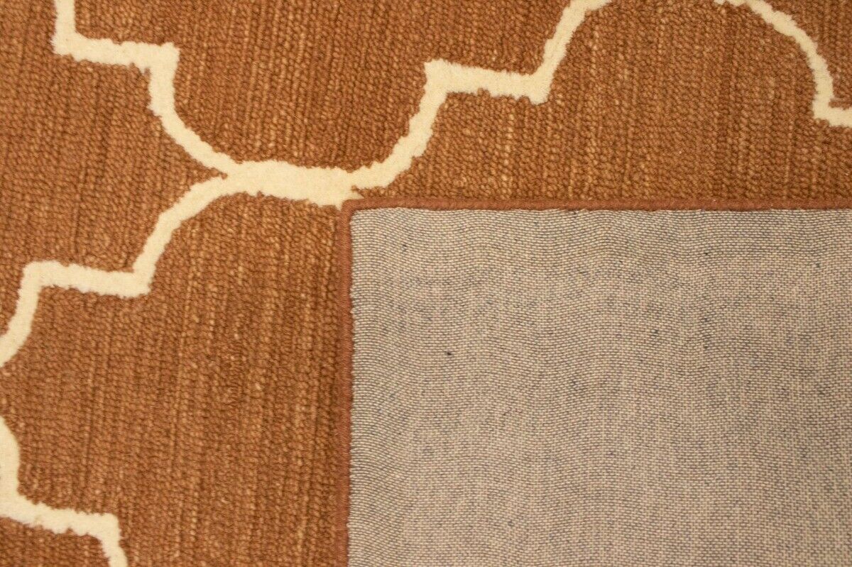 Rust Trellis Design Contemporary 5X8 Hand-Tufted