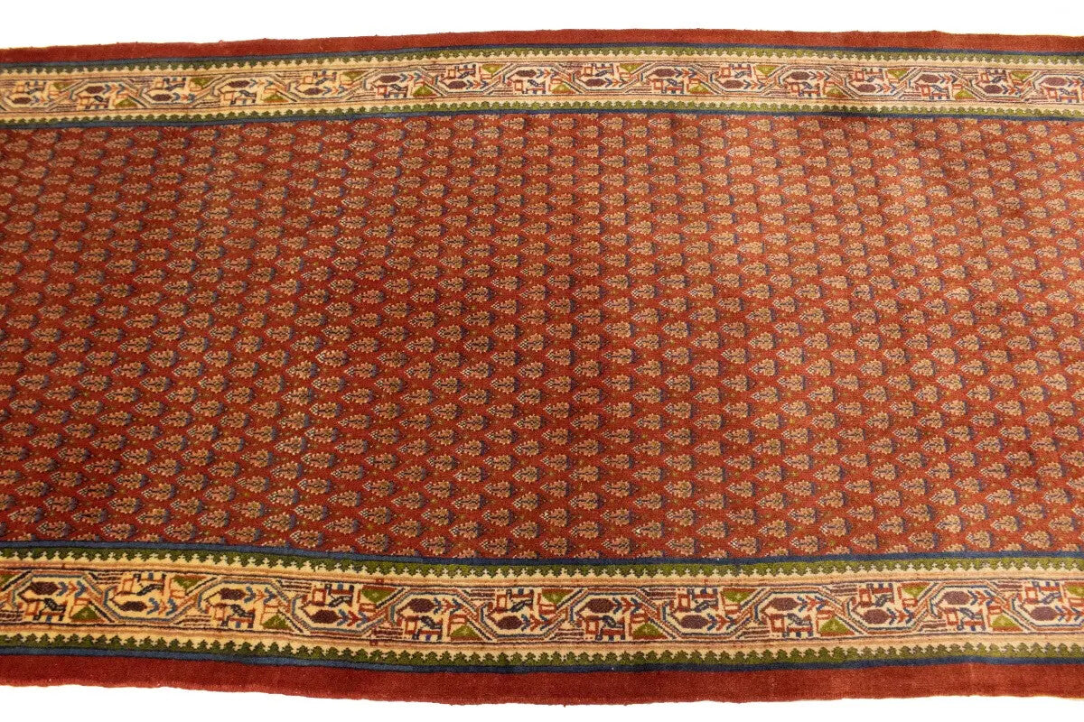 Vintage Oriental Runner Rug Allover Floral Design