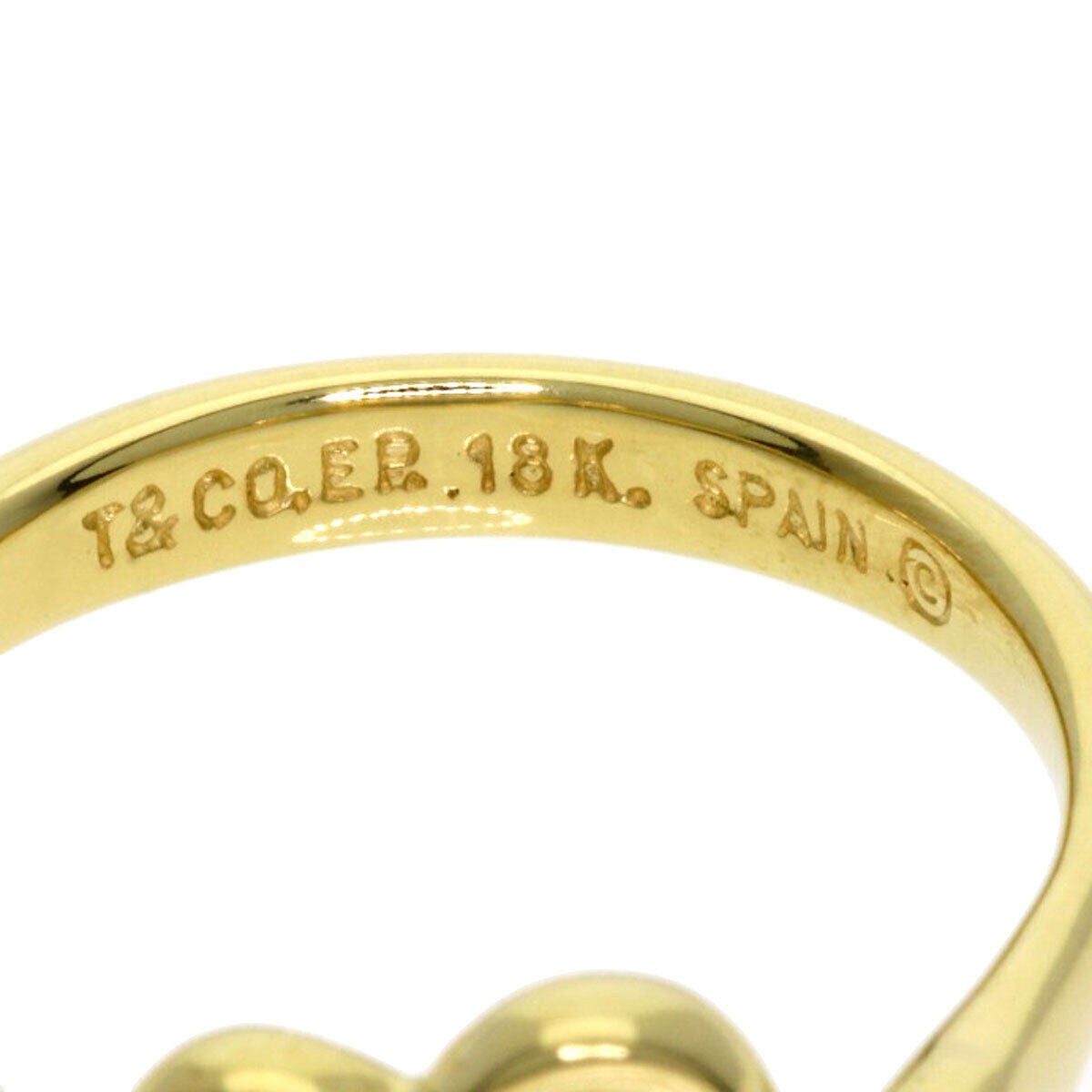 TIFFANY&Co. Ring Open heart K18 Yellow Gold