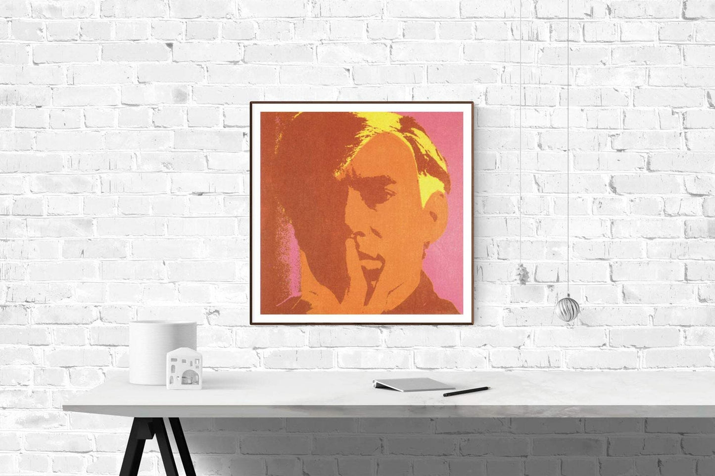 Andy Warhol Self Portrait-Orange " Poster Pop Art Pink, Yellow, Bro