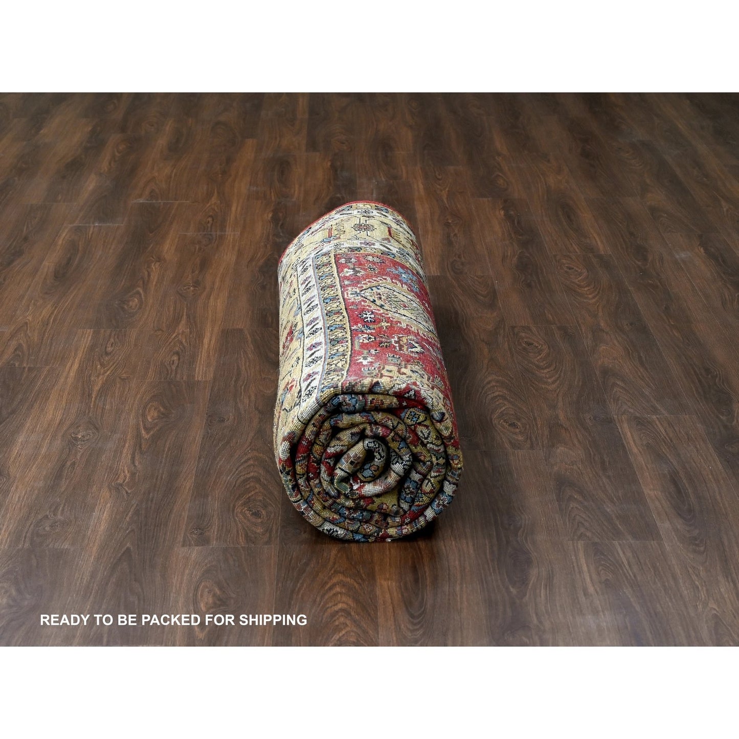 9'X12' Red Hand Knotted Pure Wool Karajeh Design Oriental Rug