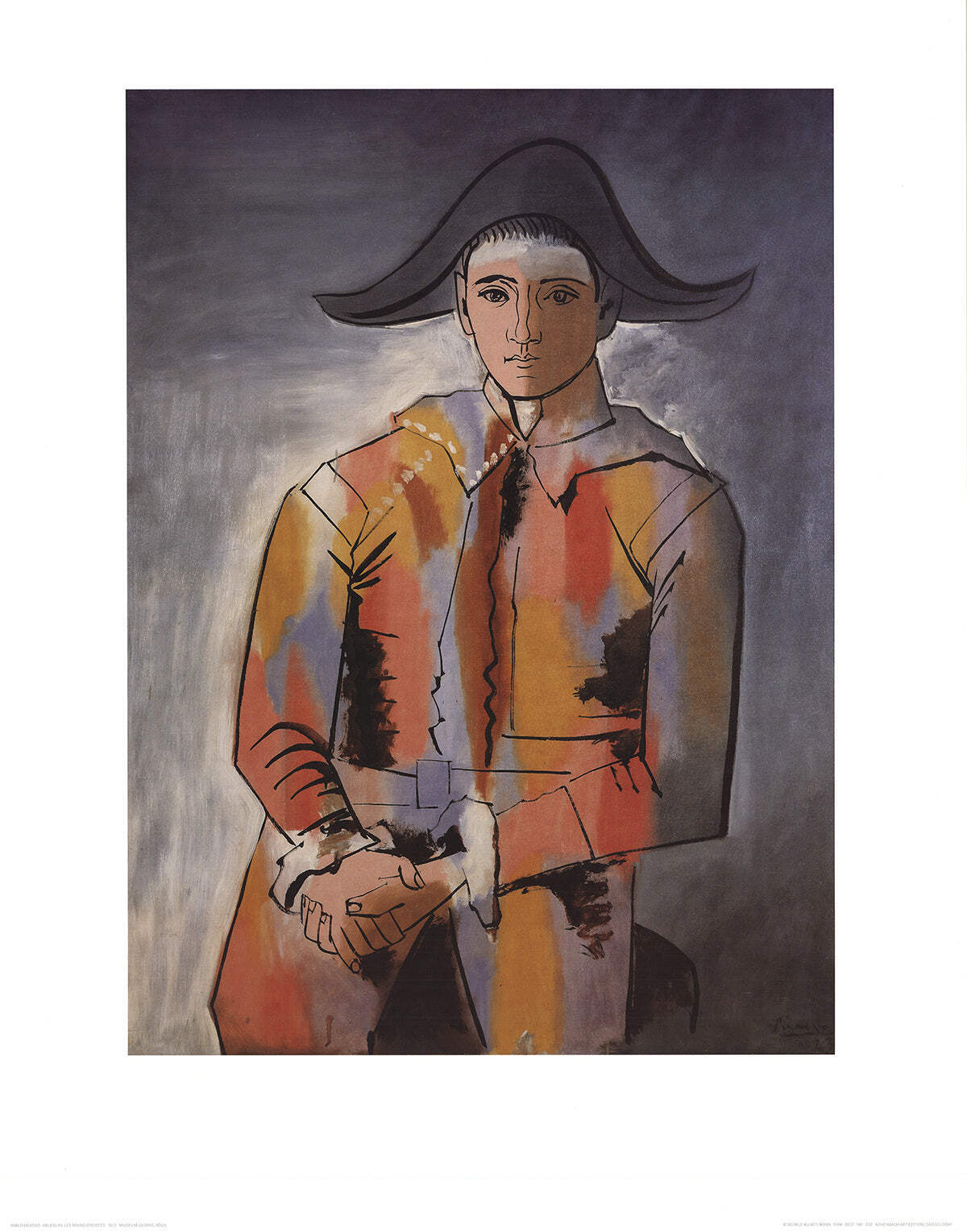Pablo Picasso Arlequin Les Mainscroisees (No Text) " Poster Cubism O