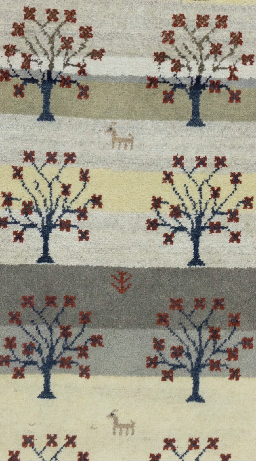 Multicolored Pictorial Tribal Rug Indo-Gabbeh