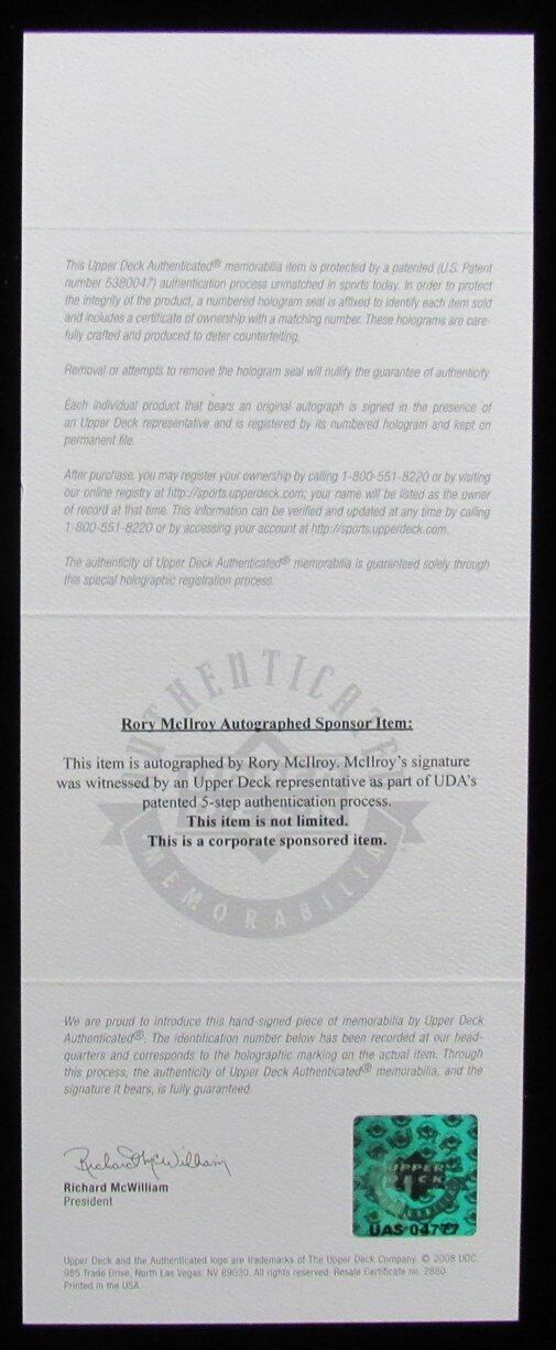 Rory Mcllroy Signed 2012 Pga Championship Kiawah