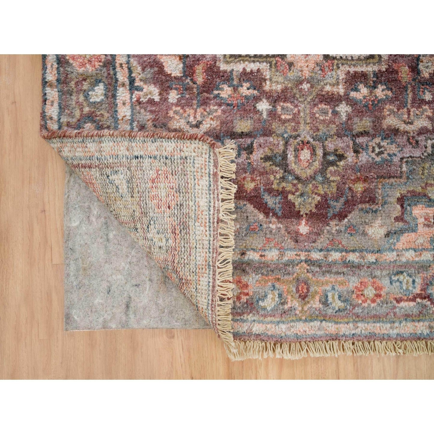 2'8"X21'10" Cordovan Red Extra Soft Wool Pile Hand Knotted Xl Runner Rug