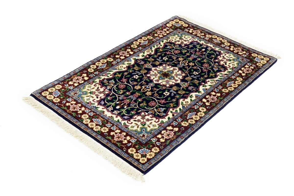 Handmade Kirman Rug Classic Floral Medallion