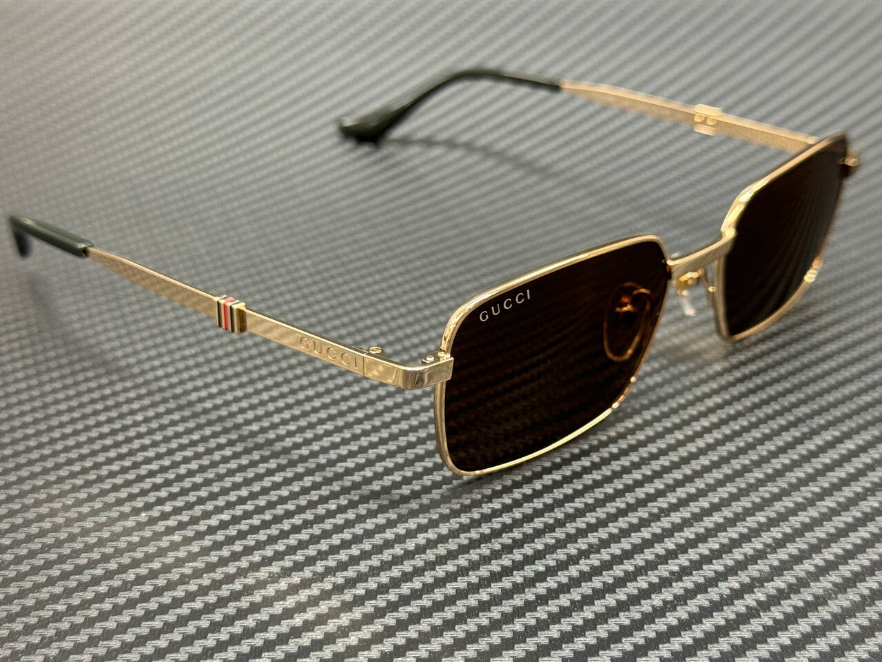 GUCCI GG1495S 002 Gold Brown Unisex Large 56 mm