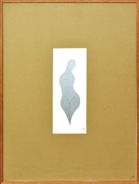 Jean Arp Silk Screen Print Femme Collage Limited To 150 Cardboard 1970