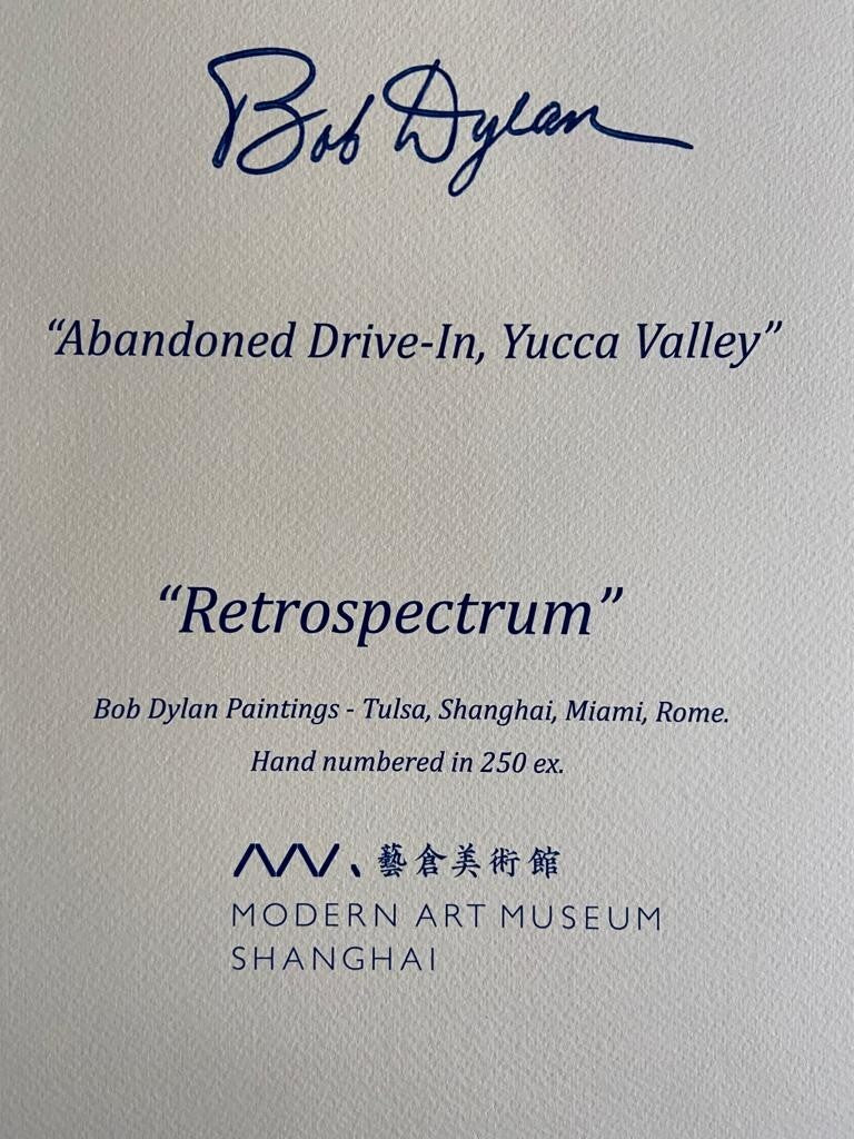 Bob Dylan Lithograph Coa Signed Op Numbered By Hand Art Museum &