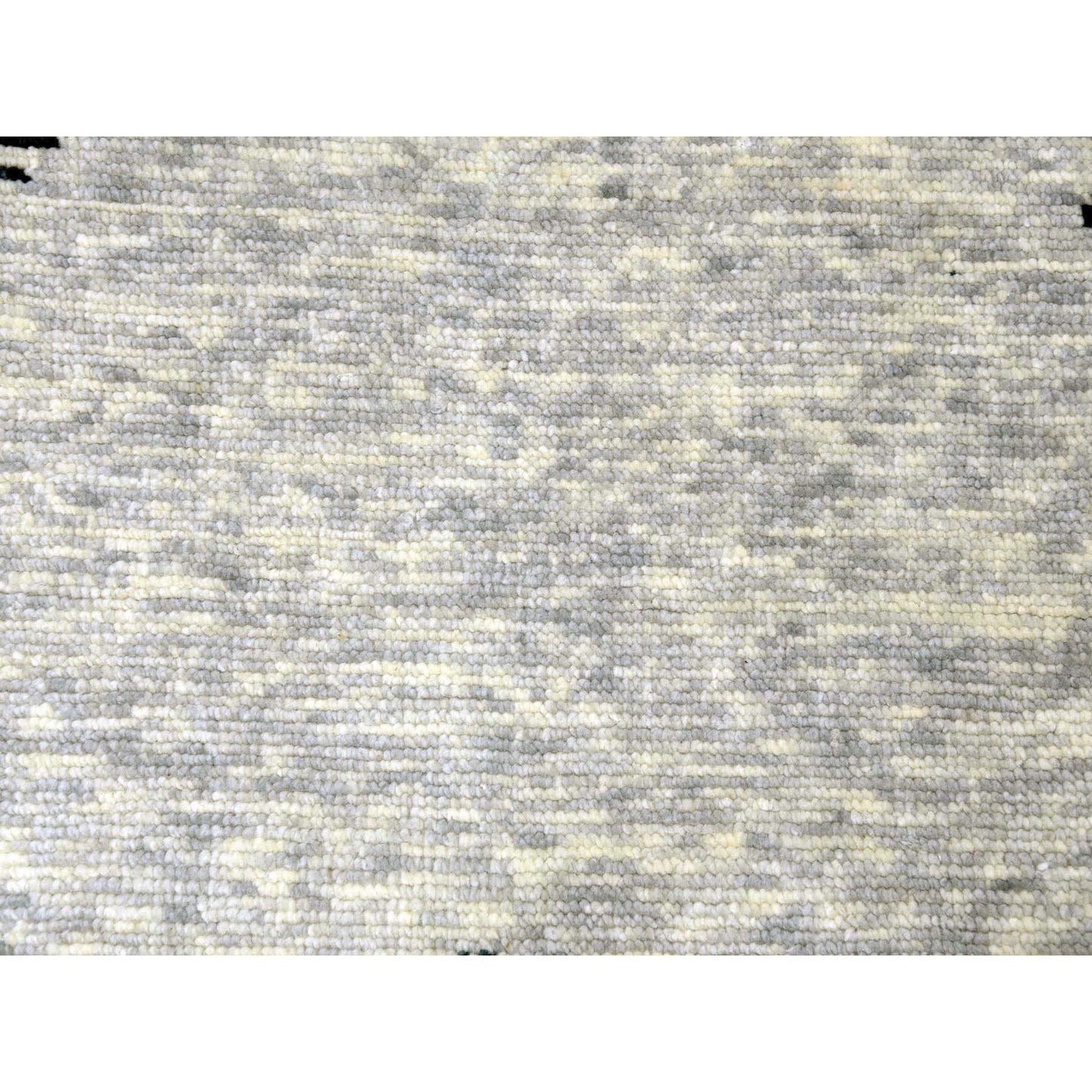 12'1"X18' Gray Art Deco Collection Soft Wool Hand Knotted Oversized Rug