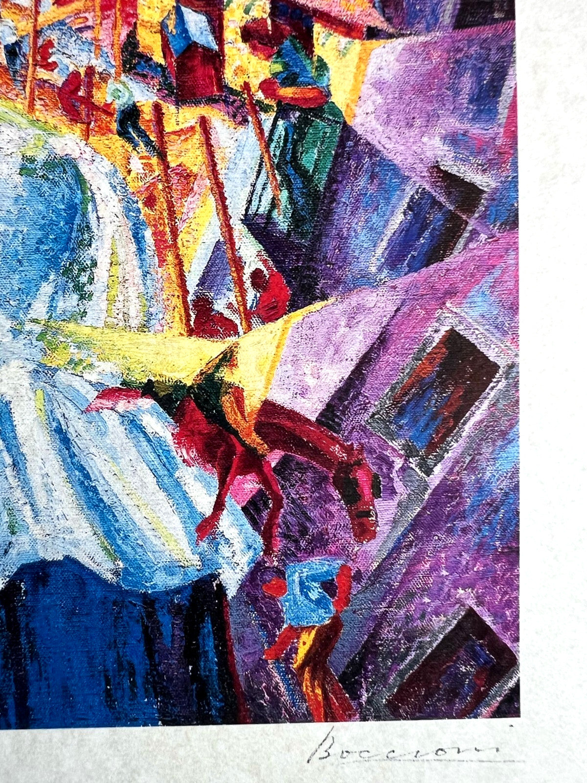 Umberto Boccioni Lithograph Coa Signed In Pen Numbered 180 In Pencil