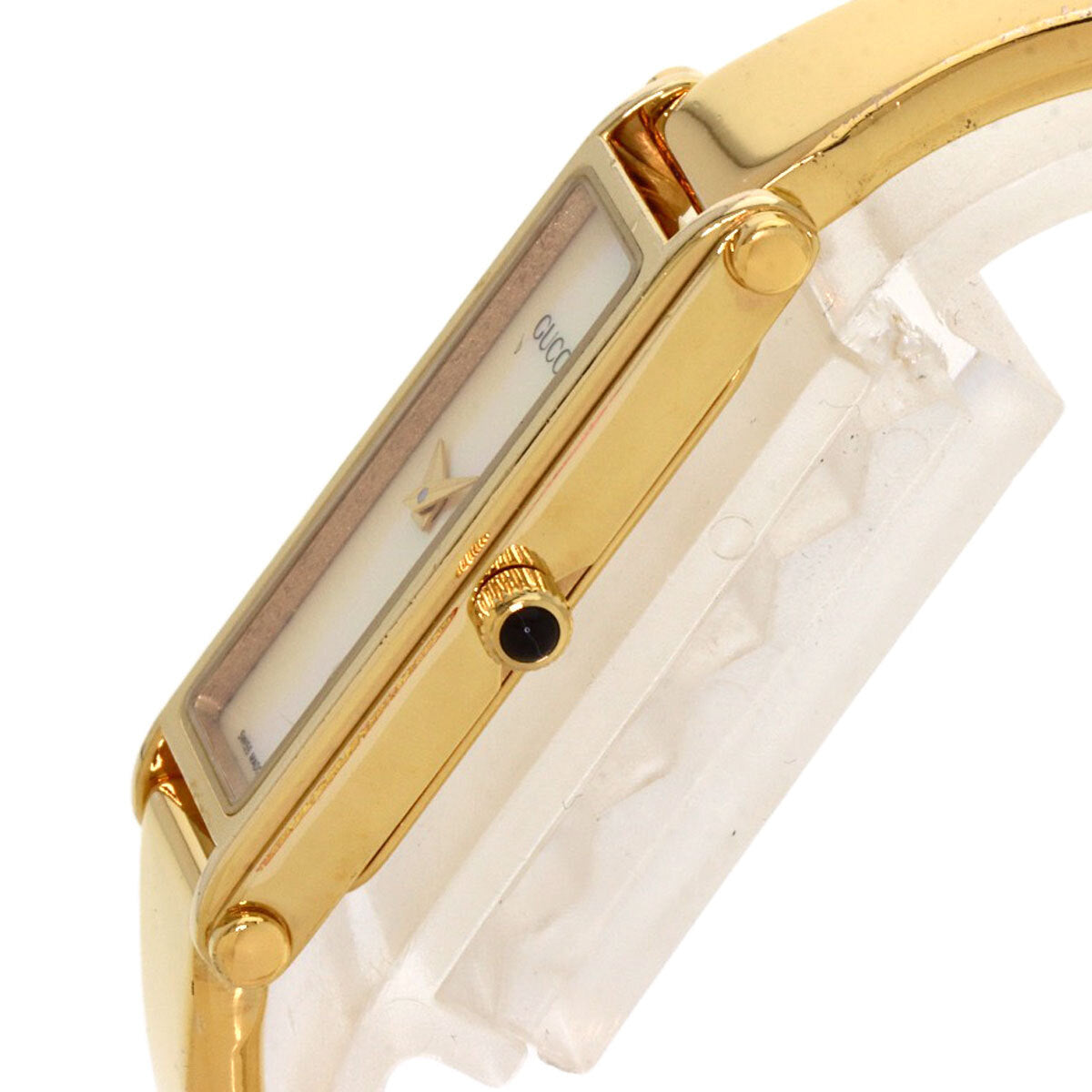 Gucci Square Face Bangle Watches Gold Plated/Gold Plated Ladies