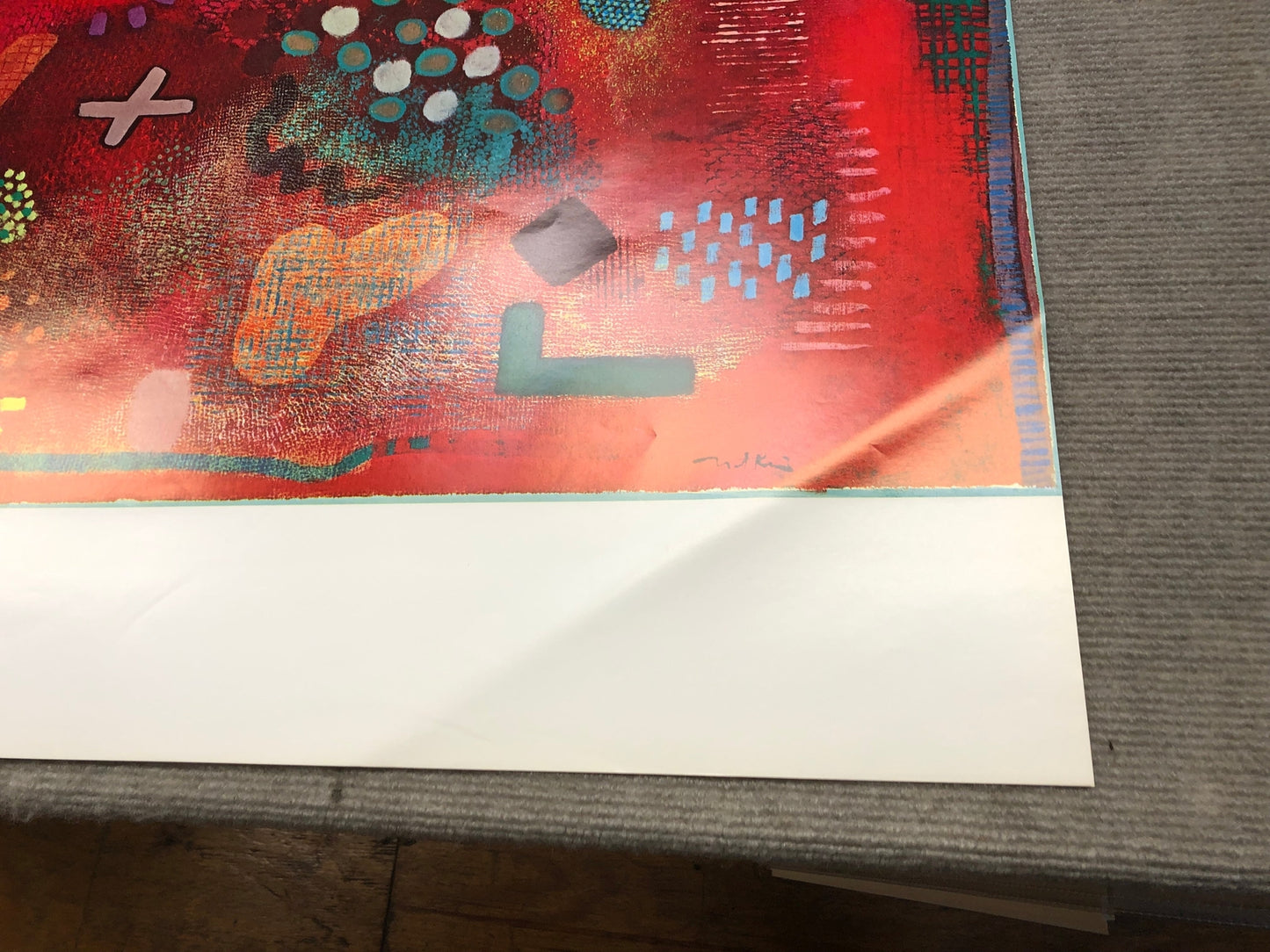 Robert Natkin Untitled " Poster Abstract Multicolor, Red