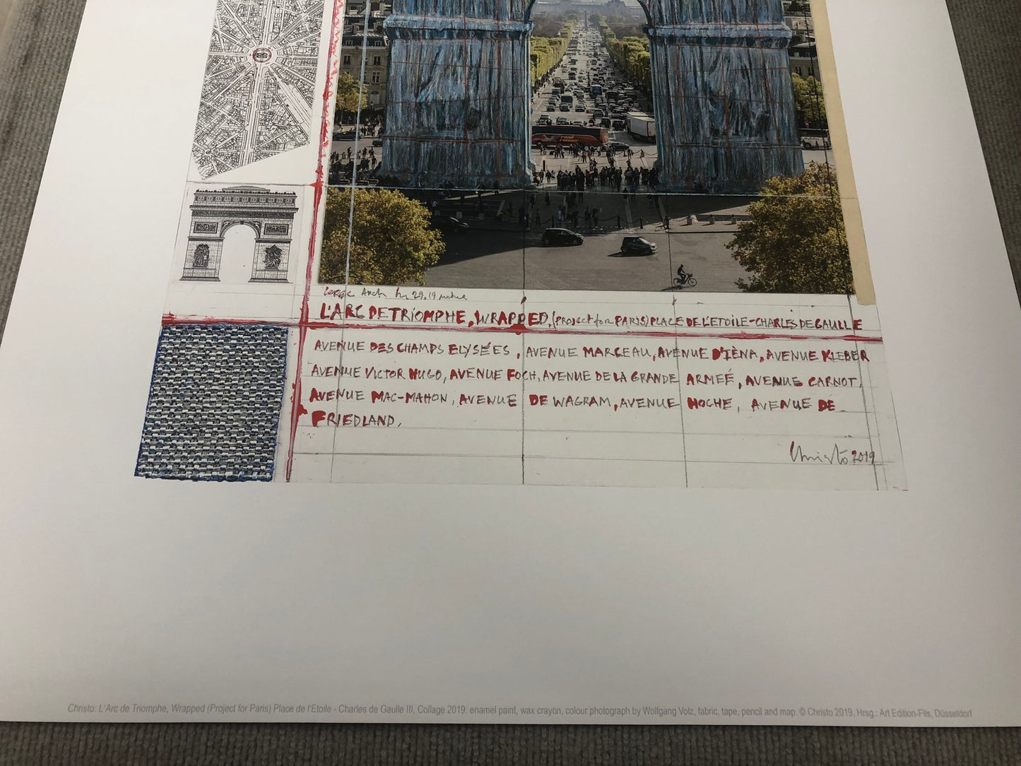 Javacheff Christo L'Arc De Triomphe, Wrapped Project For Paris Iii "