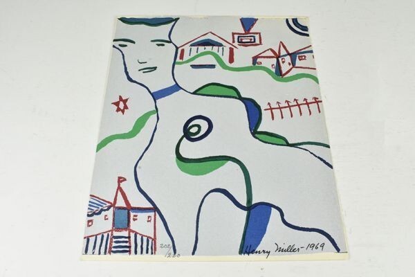 Henry Miller Art Book 1980 Limited 220 W/ Signed Silkscreen Lonely Woman Japan