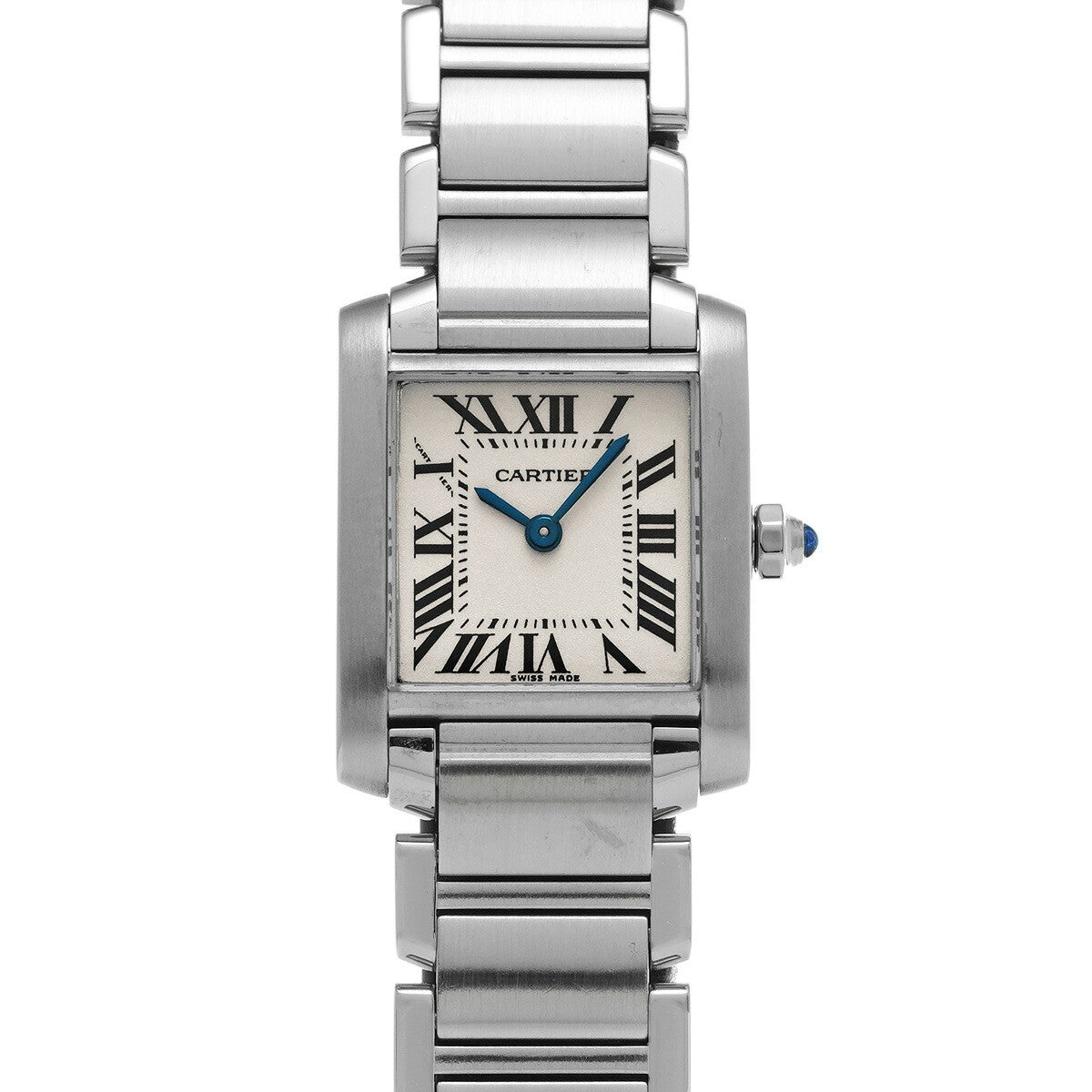 Cartier Tank Franaise Sm W51008Q3 Silver Ladies Used Watch #53495