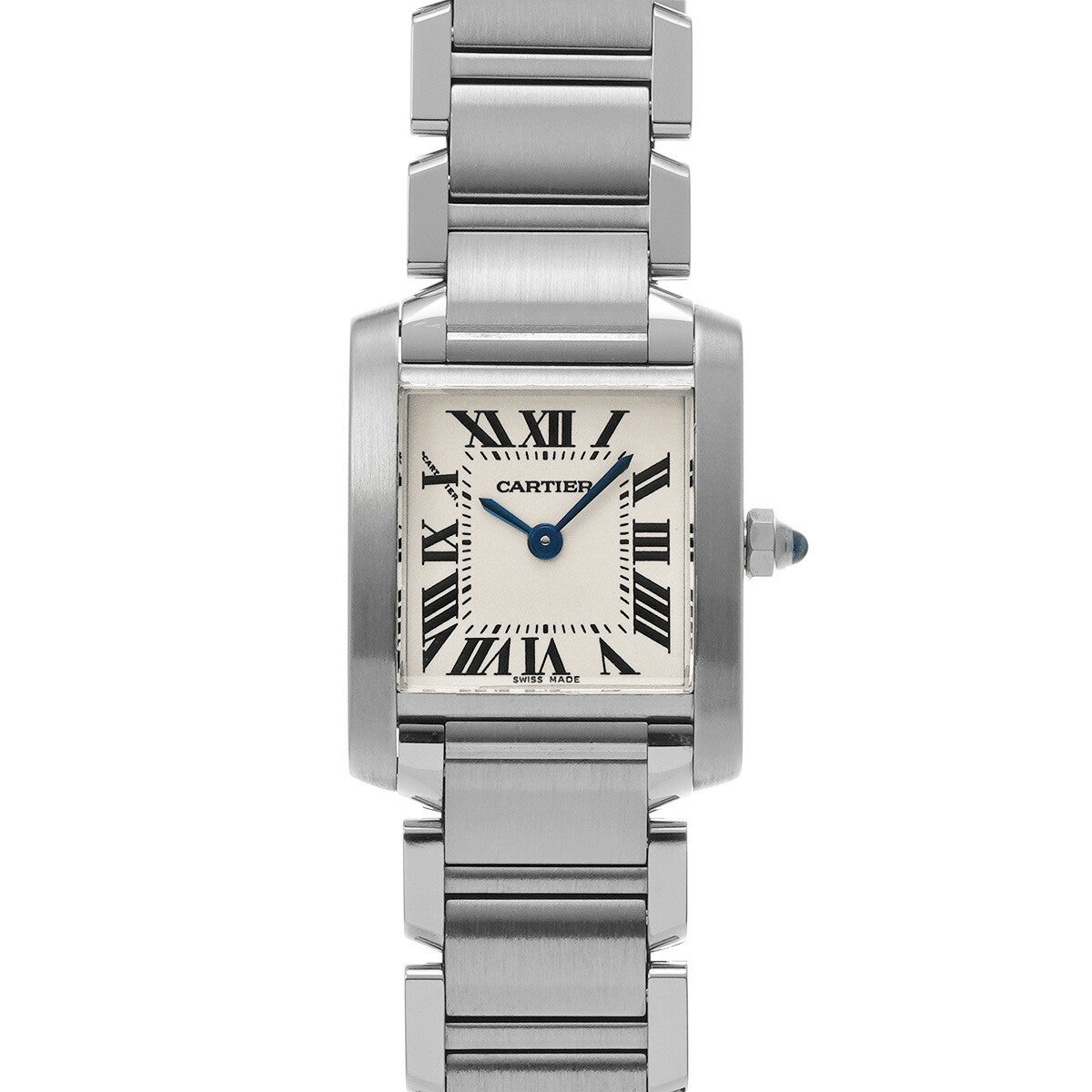 Cartier Tank Franaise Sm W51008Q3 Silver Ladies Used Watch #444528