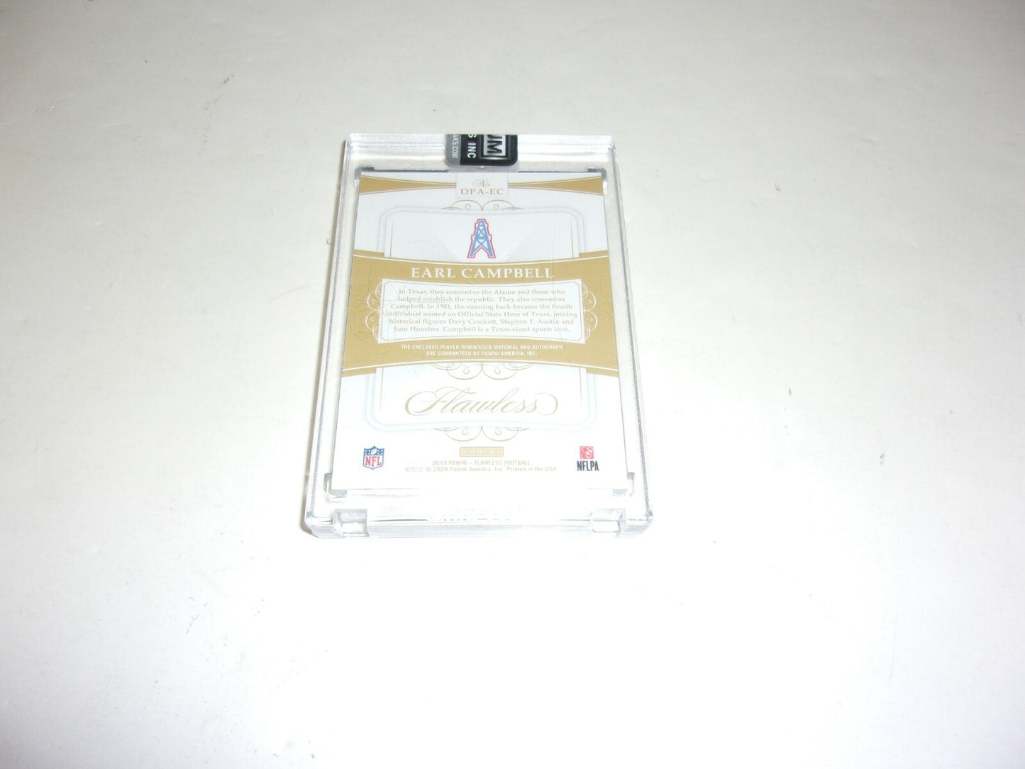 Earl Campbell 2019 Panini Flawless Game Dual