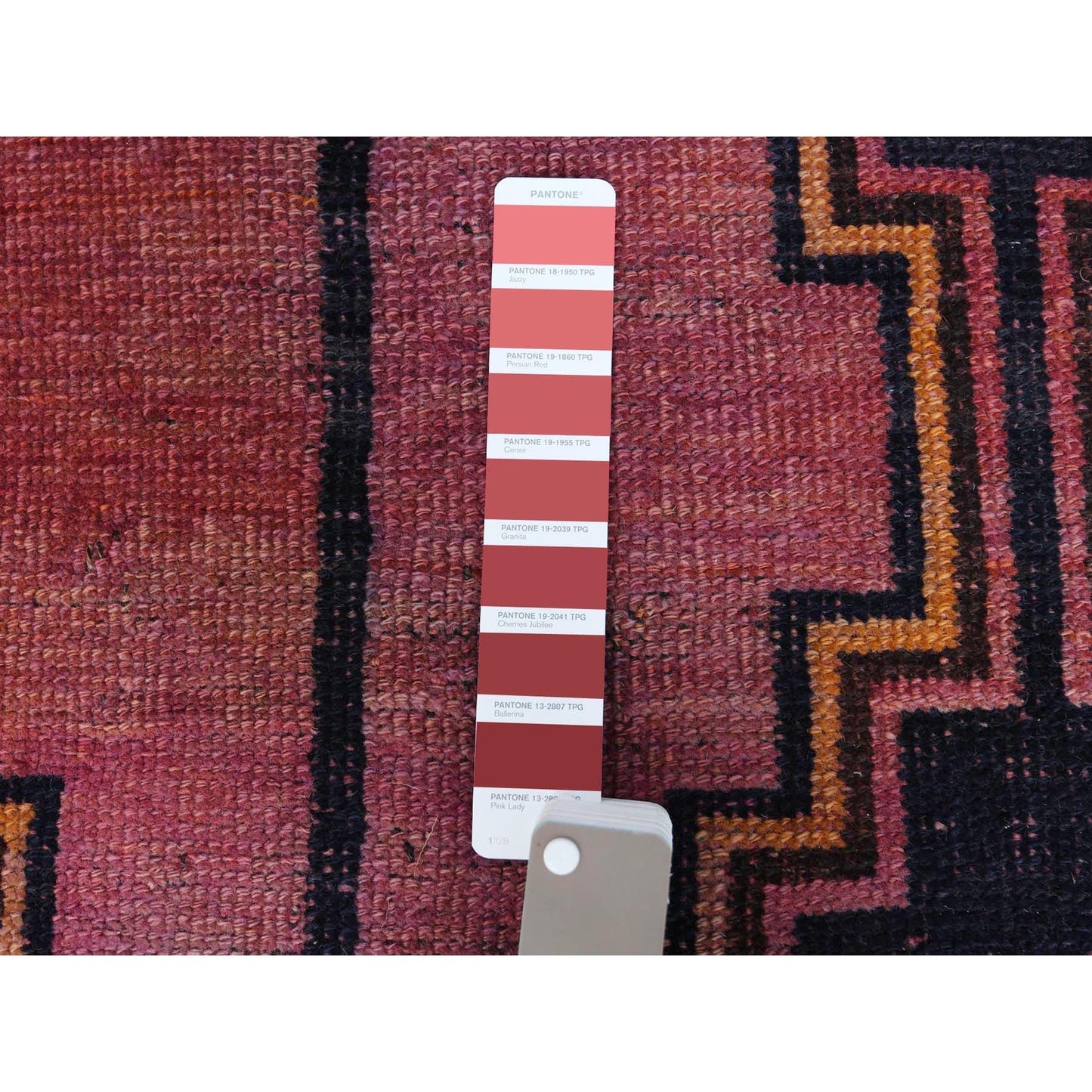 4'9"X10'5" Hand Knotted Red Farsian Qashqairaz Worn Vintage Runner Rug
