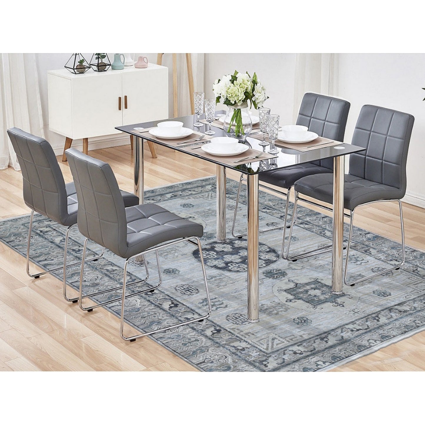 7'9"X9'10" Pure Silk With Textured Wool Khotan Design Hand Knotted Rug