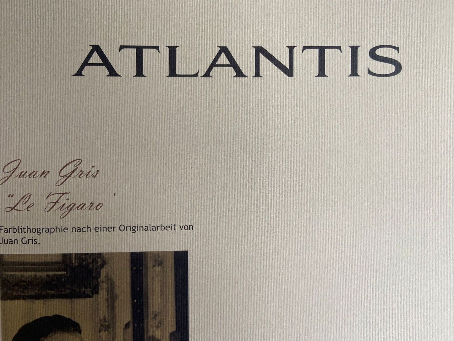 Juan Gris Lithograph Coa Numbered Signed Stamp