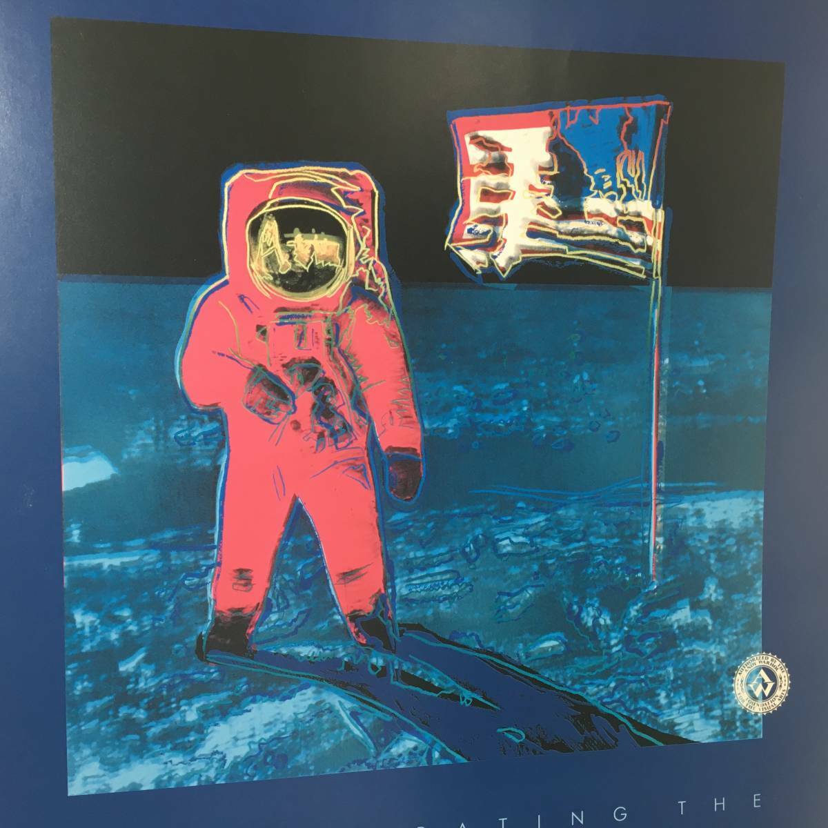 Andy Warhol Poster "Moonwalk" 20Th Anniversary Of First Lunar Landing Rare