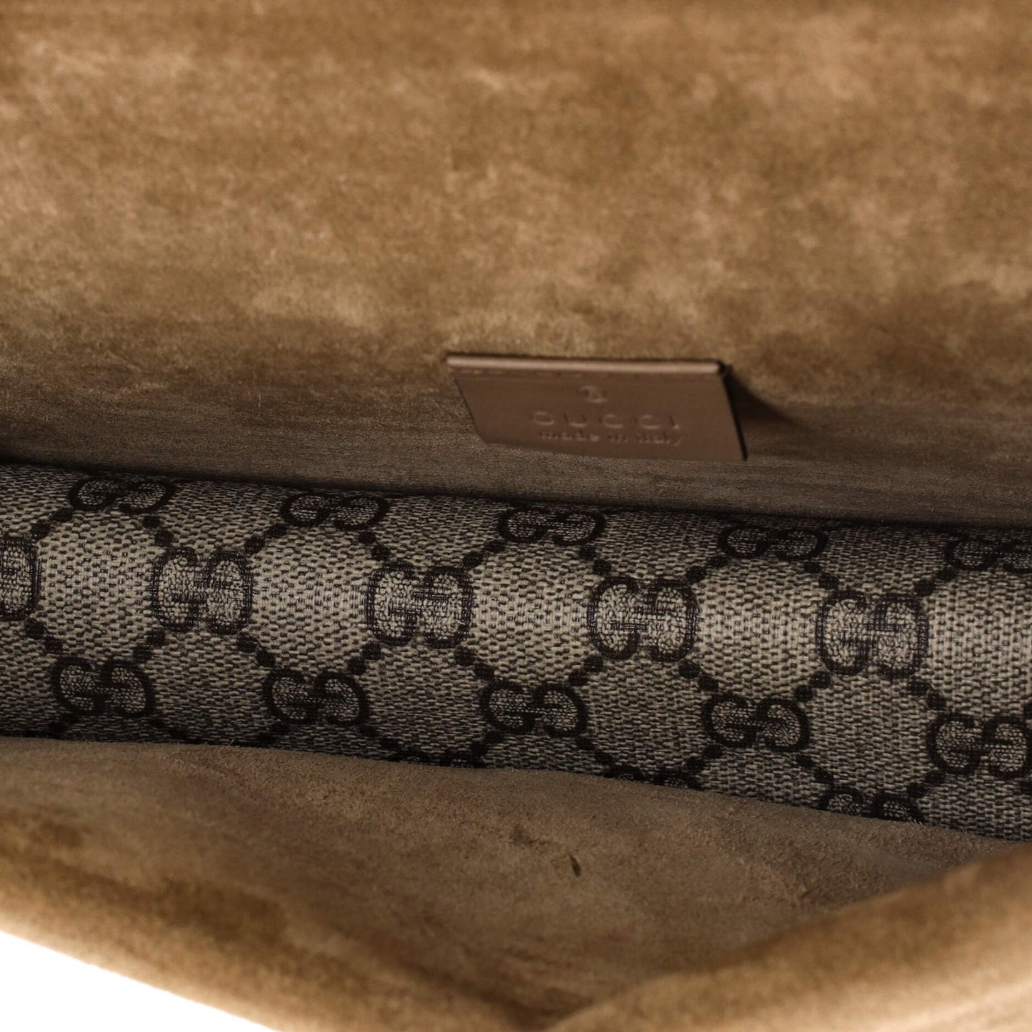 Gucci Dionysus Bag Gg Coated Canvas With Crystal Embellished Metal Small