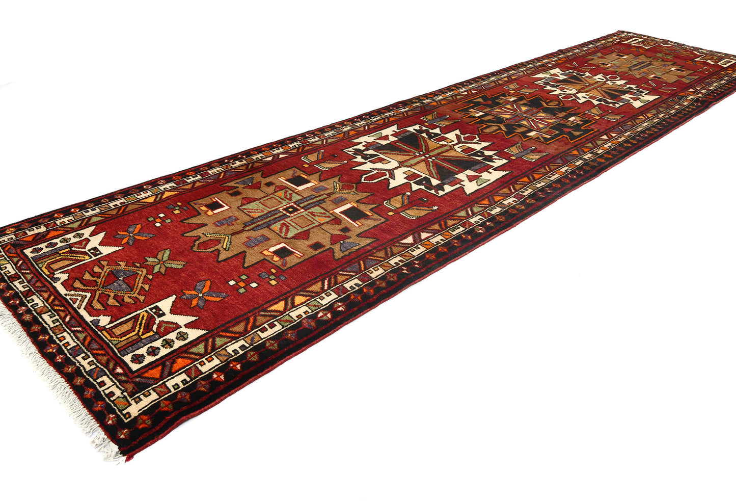 Wool Tribal Geometric Oriental Runner Rug