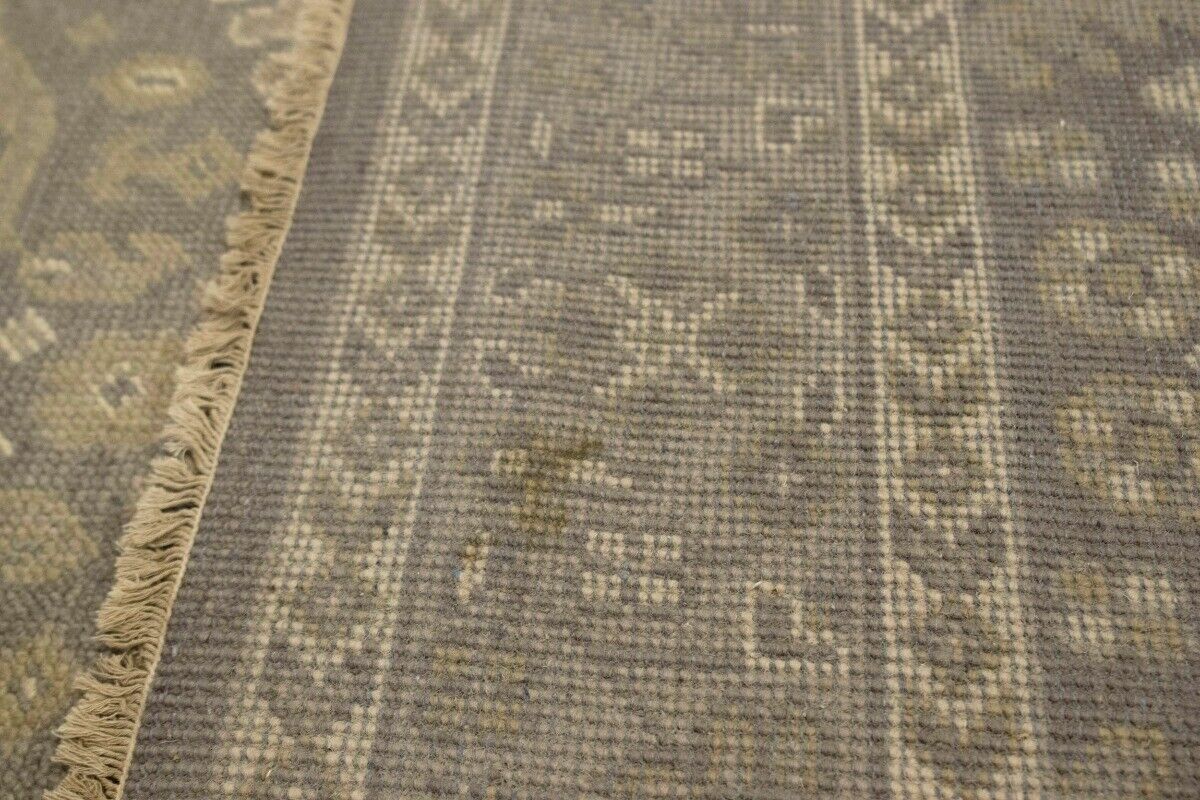 Handmade Brown Floral Oriental Rug Transitional