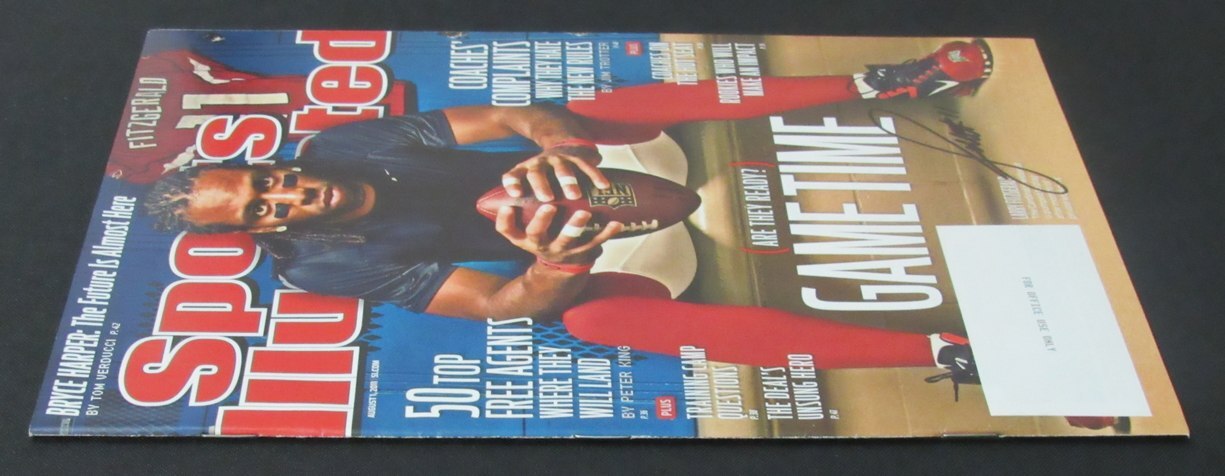 Larry Fitzgerald Signed 2011 Sports Illustrated Magazine No Label Jsa 190776