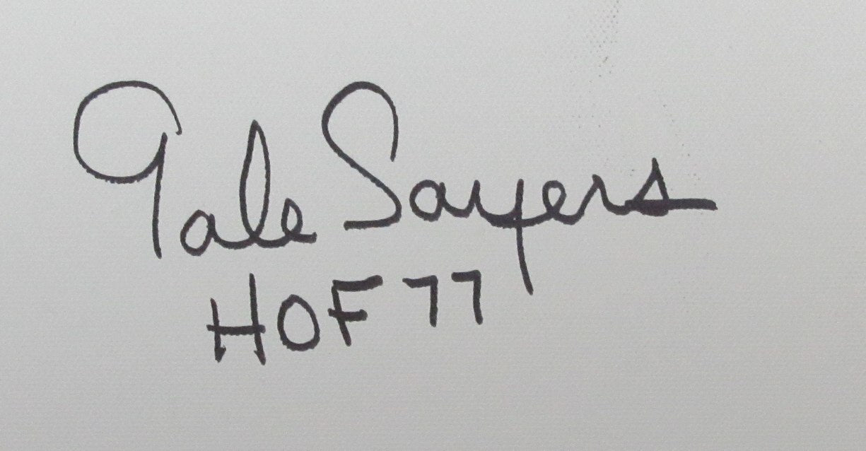 Gale Sayers Hof Autographed/Inscribed 24X36