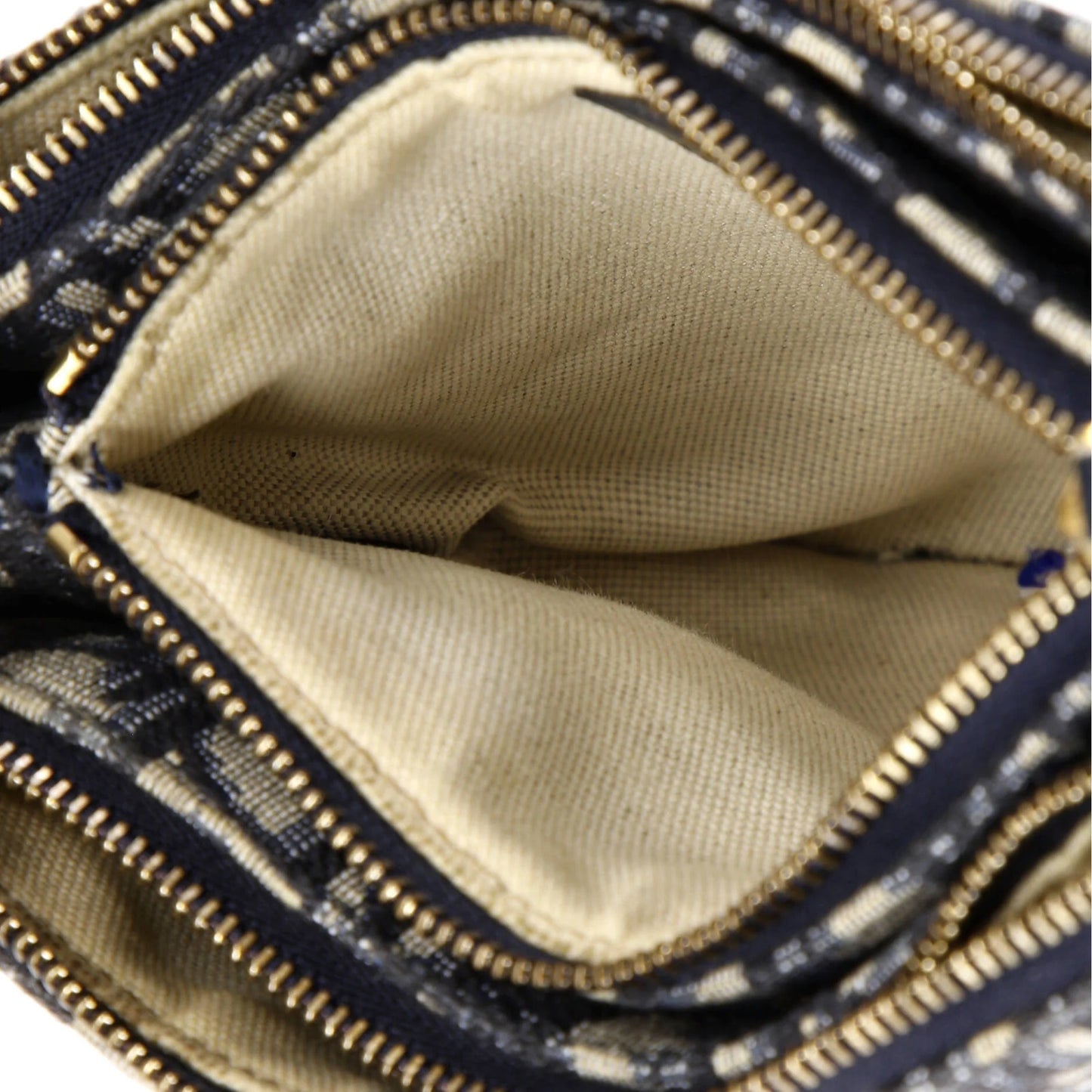 Christian Dior Saddle Triple Zip Crossbody Pouch Oblique Canvas