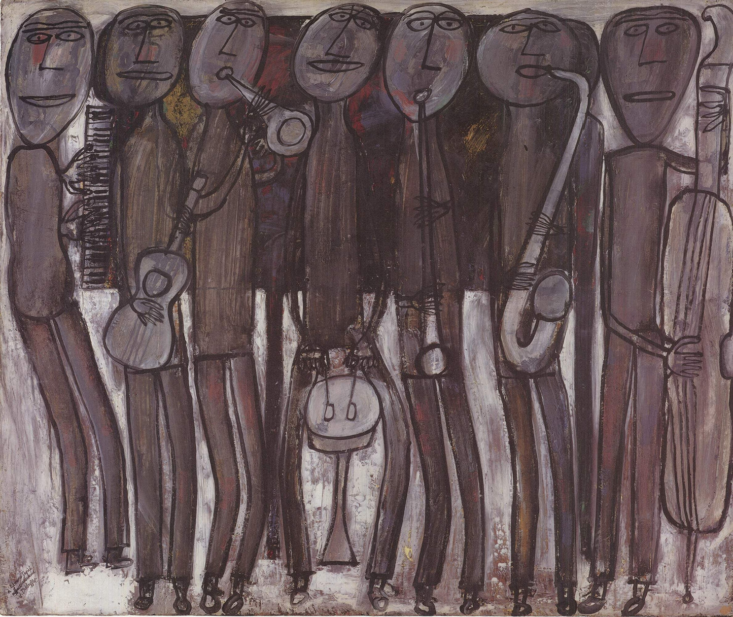 Jean Dubuffet New Orleans Jazz Band (No Text) " Offset Lithograph 19