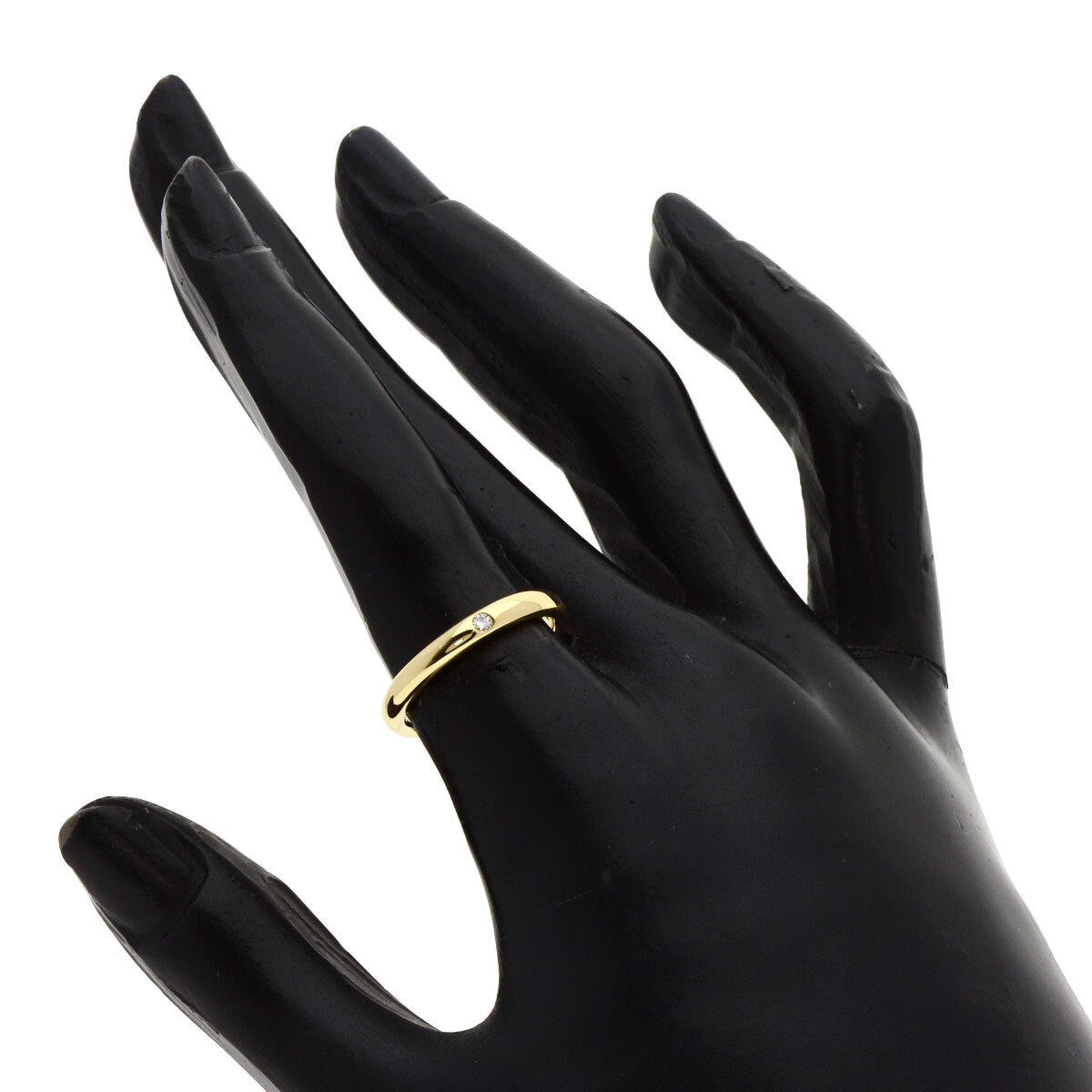 Tiffany&Co. Ring Stacking Band 1P Diamond K18