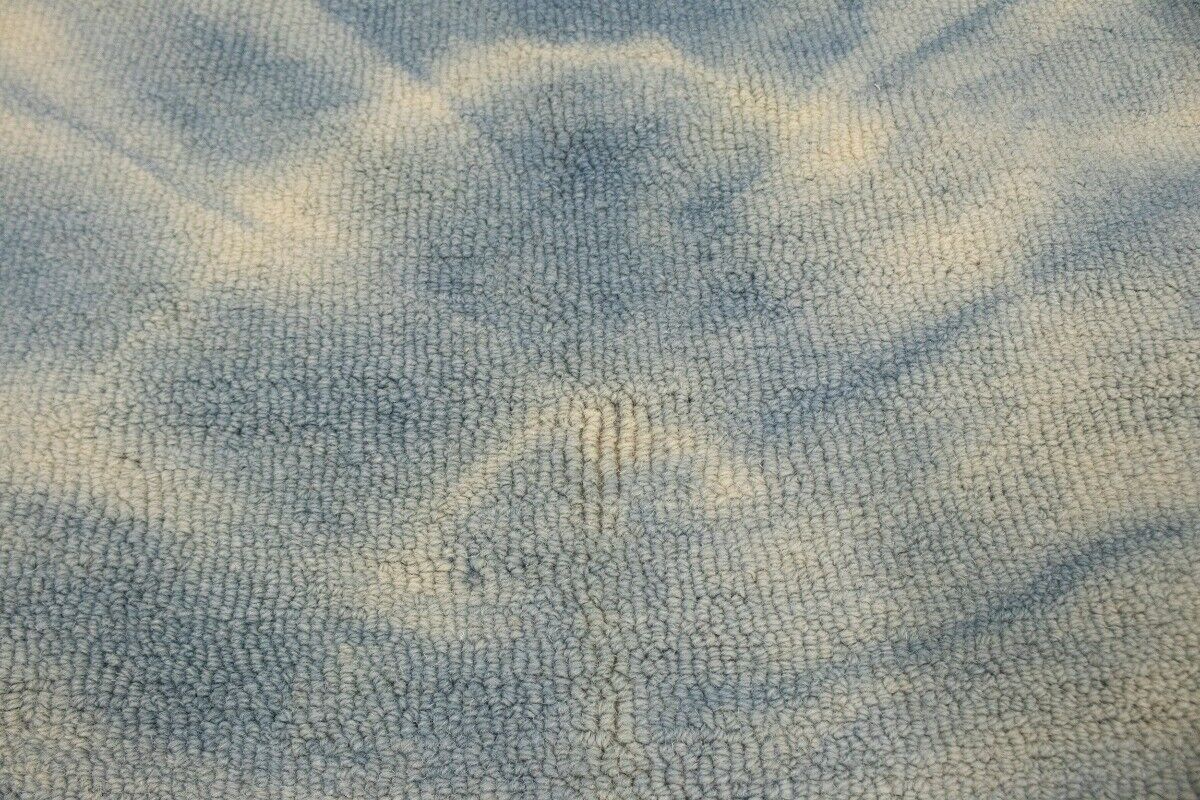 Hand-Tufted Blue Tie-Dye Rug Modern Kids Room
