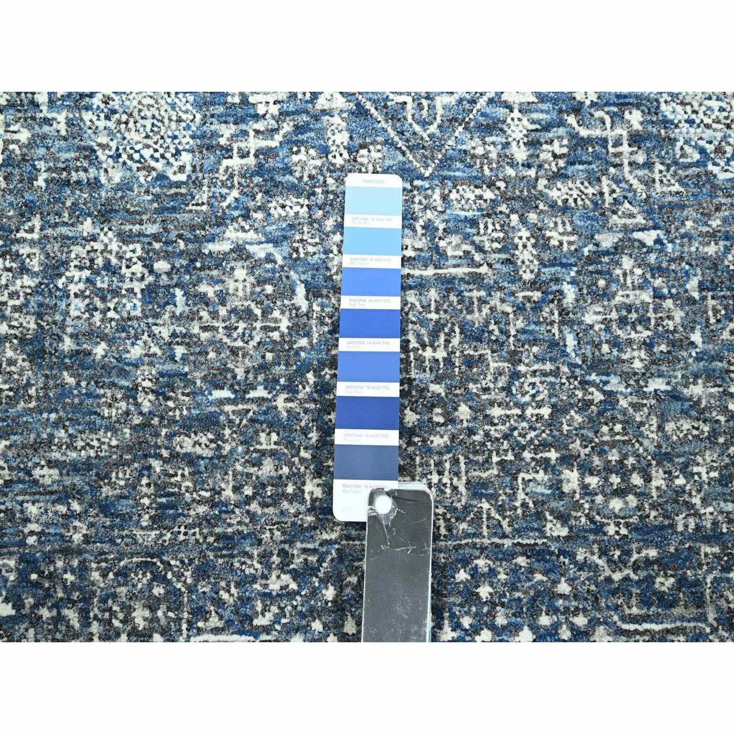 8'X10'4" Blue Mamluk Design 14Th Century Influence Hand Knotted Wool Rug