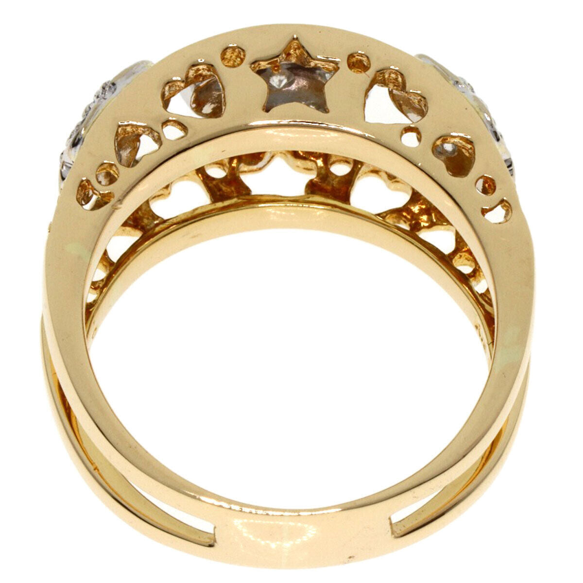 Ponte Vecchio Ring Diamond K18 Yellow Gold K18