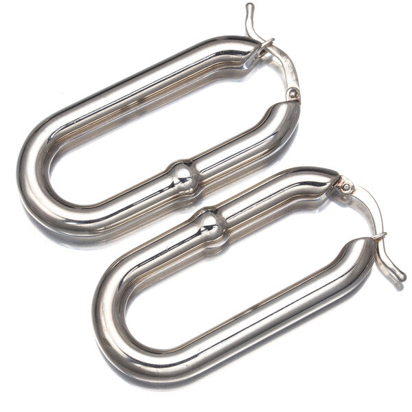 Bottega Veneta Earrings Hoop 925 Sterling Silver