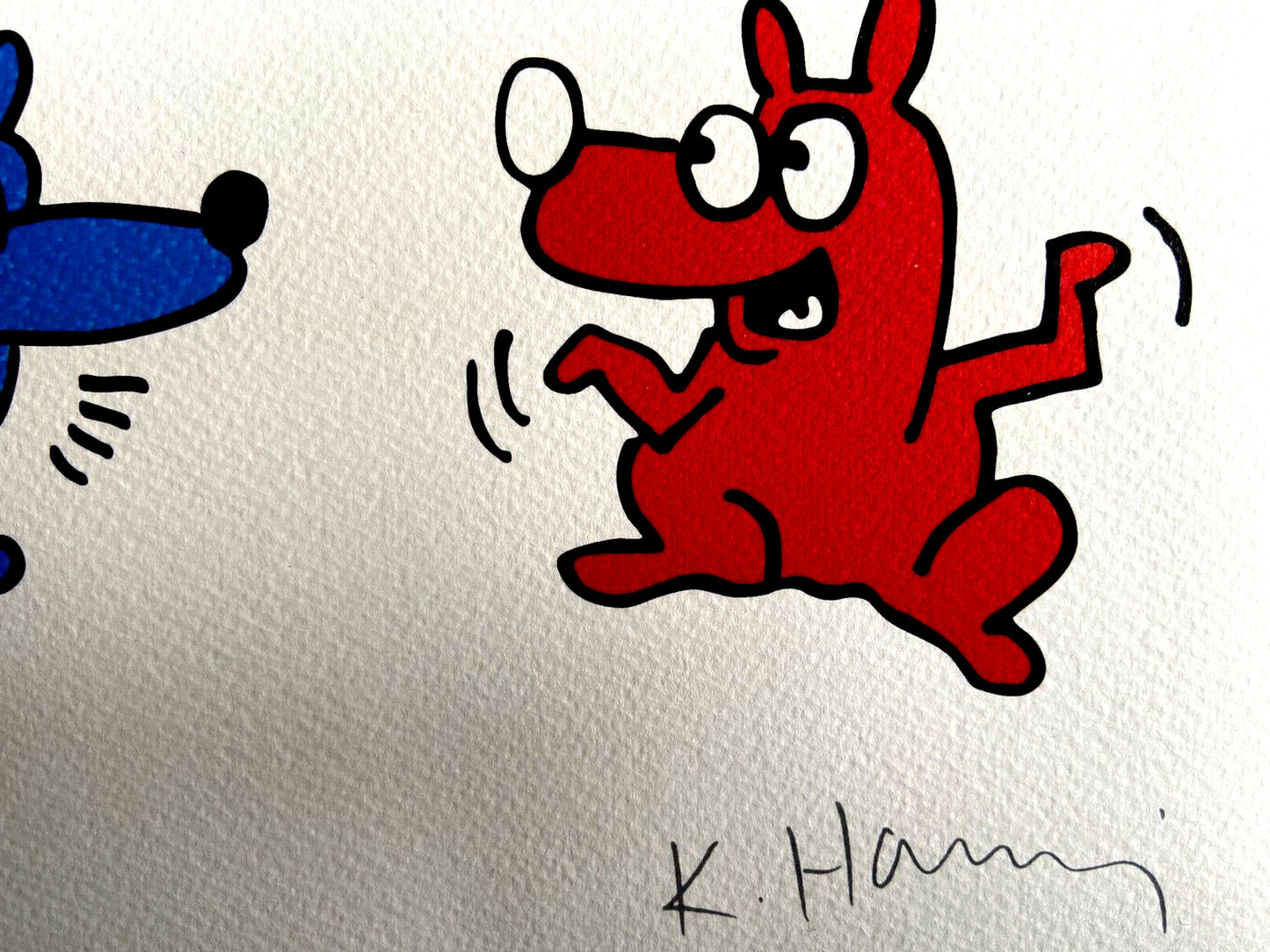 Keith Haring Lithograph Coa Signed Cachet Numbered