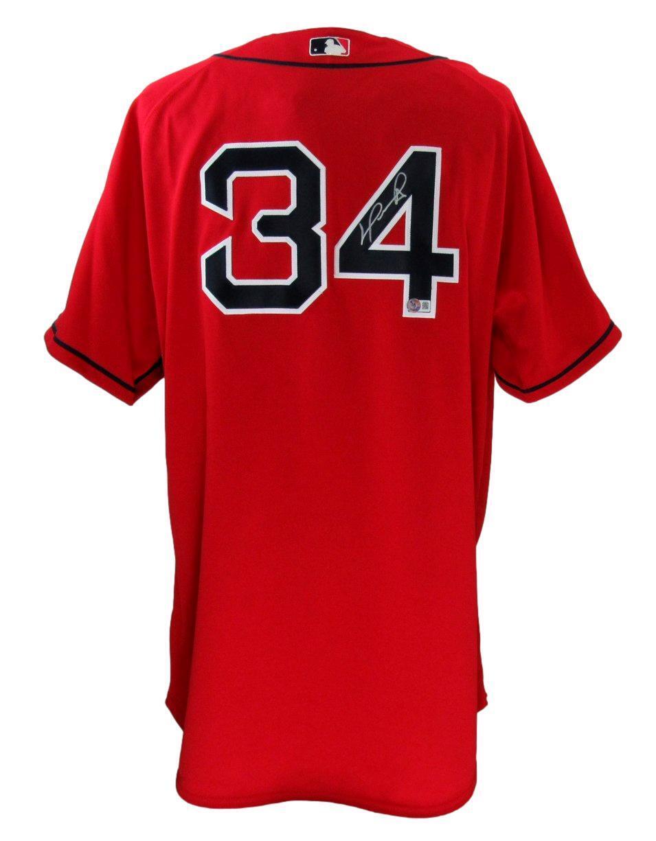 David Ortiz Hof Autographed Majestic Red 2007 Ws