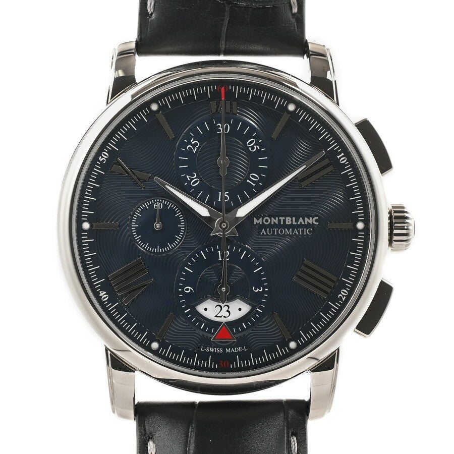 Montblanc 4810 Automatic Chronograph Mb119961 Black Men'S Used Watch #61016