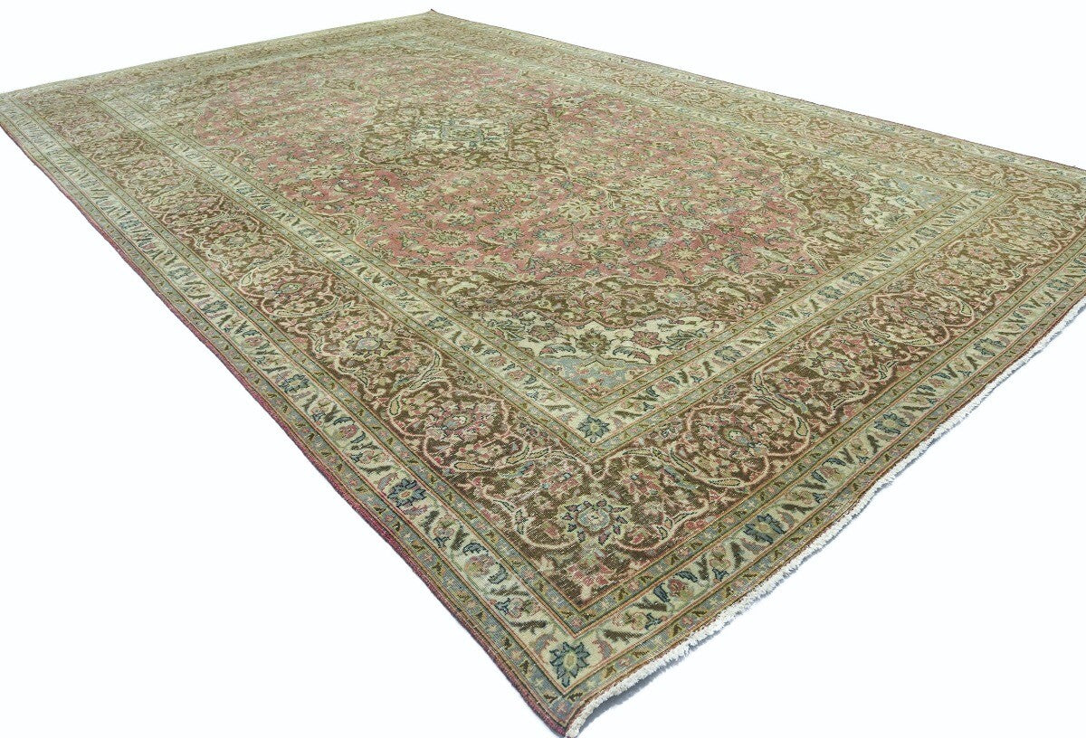 10X15 Antique Distressed Oriental Rug Muted
