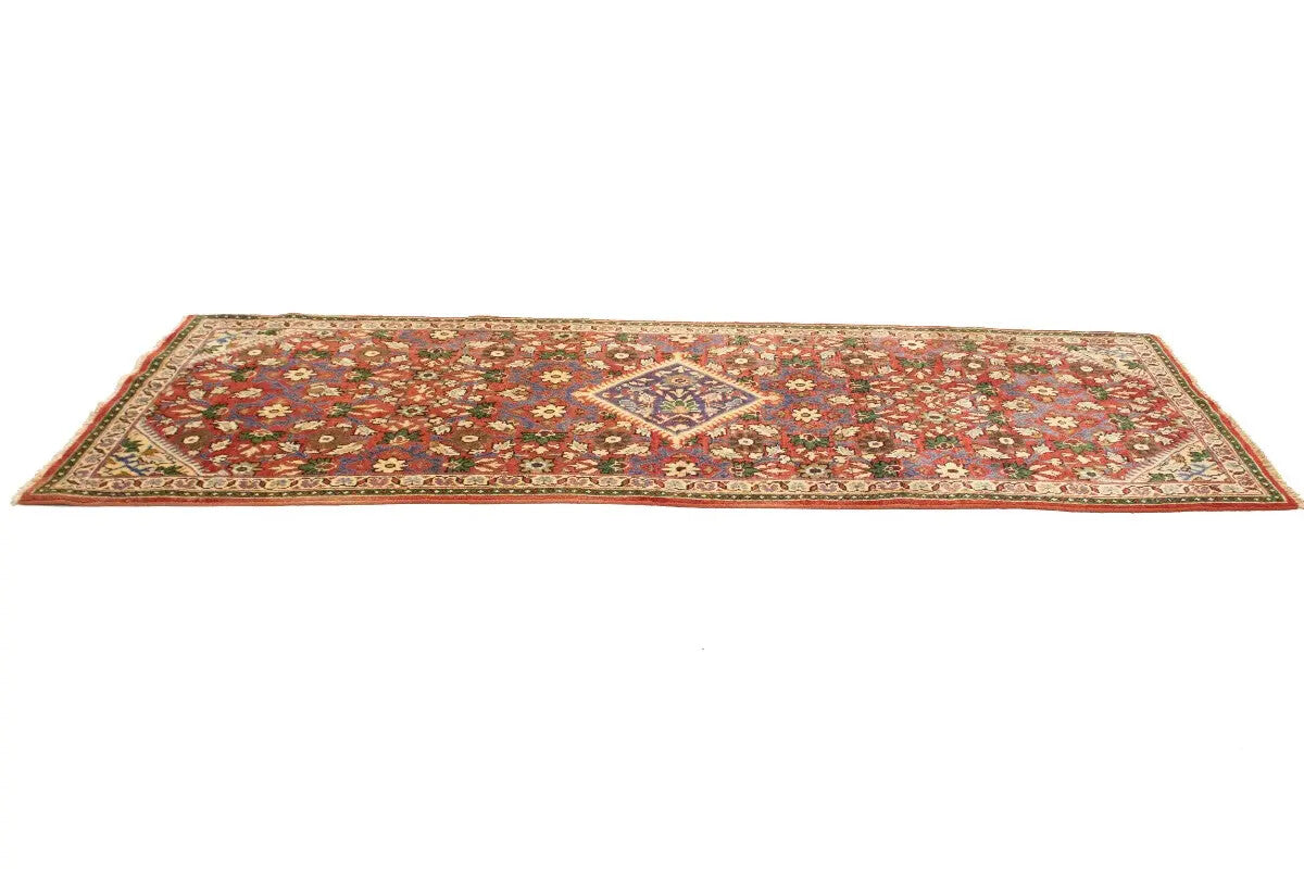 Rare Vintage Red Floral Oriental Runner Rug