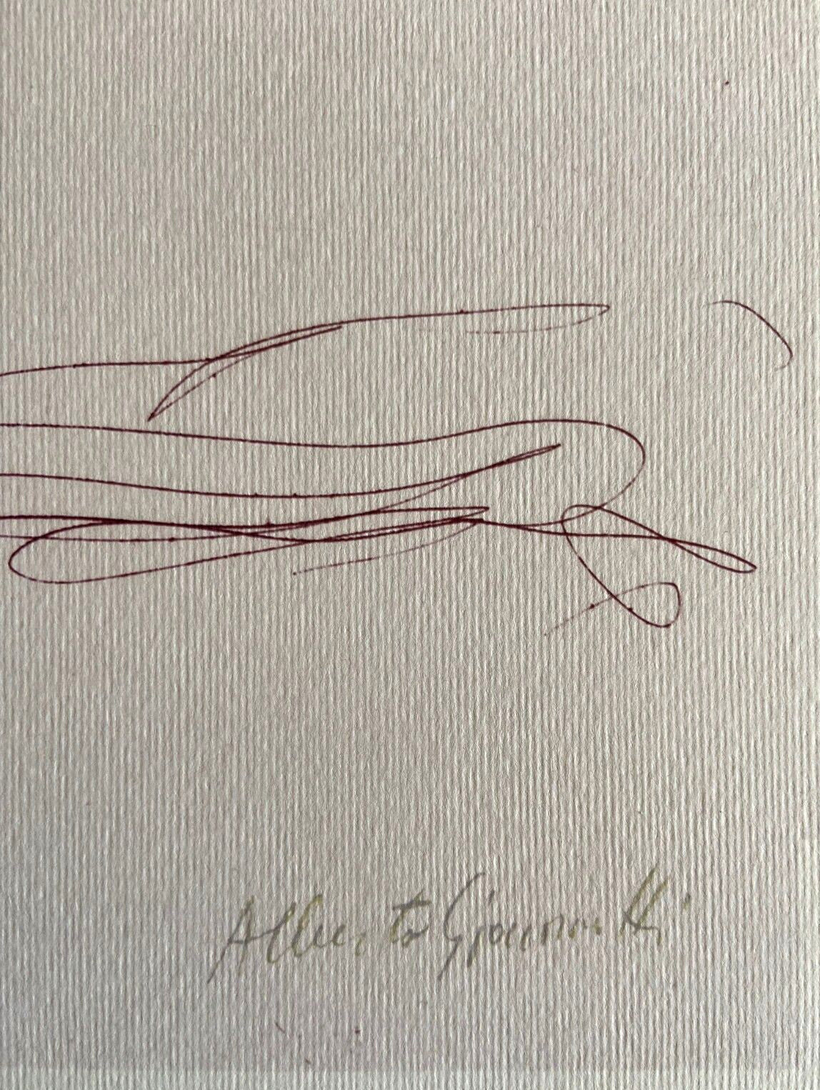 Alberto Giacometti Lithograph ' Woman ' Coa