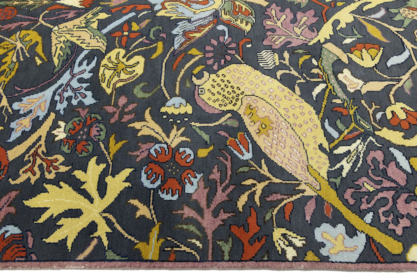 One-Of-A-Kind Birds Design Chobi Oriental Rug